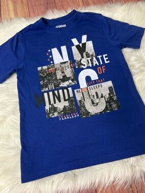 Amsterdam Blue NYC Graphic Short Sleeve Shirt Shirt - Boys Size S (8)